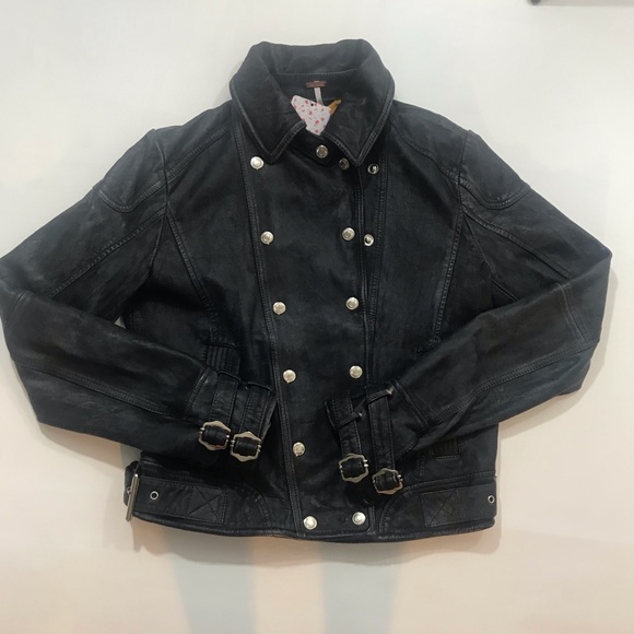 NWT$498 Free People Avis 100% Leather Jacket - Picture 2 of 7